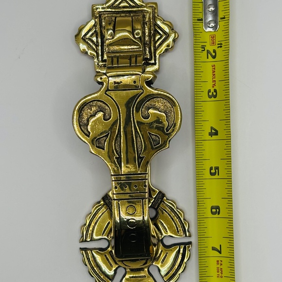 Heavy Brass Victorian Doorknocker - Frederick & Sons #405 - Picture 3 of 13